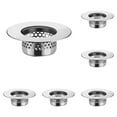 thumbnail image 1 of JHEHF Bathroom Sink&Bathtub Drain Filter Strainer Stainless Steel Shower Drain Hair Catcher Bathtub Drain Filter Easy-Clean for Bathroom 6PCS, 1 of 9