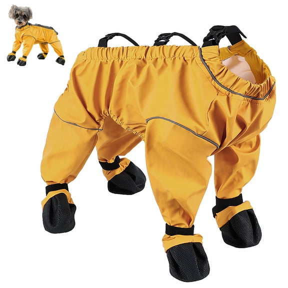 JHEHF Dog Suspender Boots Waterproof Dogs Shoes Non Slip Boots Leggings for Small Medium Dog Outdoor Walking Running Hiking Winter Pants