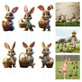 thumbnail image 1 of JHEHF Easter Bunnies Yard Decorations Outdoor Pack Of 6 Cute Rabbit Garden Signs with Stakes Holiday Welcome Signs for Patio Yard Garden Party Decor, 1 of 8