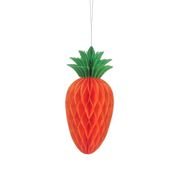 JHEHF Easter Honeycomb Hangings Paper Easter Egg Carrot Ornaments Outdoor Yard Classroom Window Hanging for Birthday Party Supplies Indoor Outdoor Spring Decoration