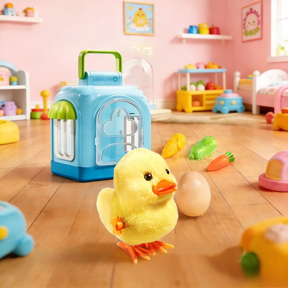 JHEHF Easter Wind Up Rabbit and Chicken Toys Cute Spring Toys Easter Spring Eggs Basket Stuffers Fillers PartyFavors Gifts Birthday Gift