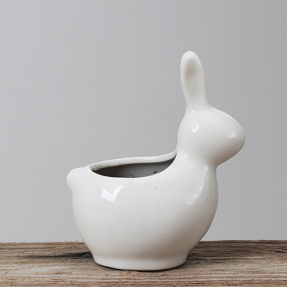 JHEHF Egg Cups for Soft Boiled Eggs Easter Egg Display Stand Table Centerpiece Cute Rabbit Ceramic Bowl for Easter Party Table Decoration Party Supplies