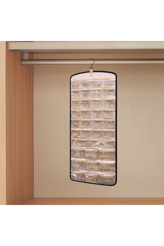 Hanging Jewelry Organizer with Hanger Metal Hooks Wall Mount Jewelry Holder Accessories Organizer Storage Earrings, Necklaces, Rings for Closet, Wall, Door