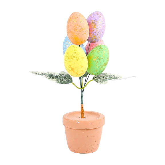 JHEHF Happy Easter Egg PlantPot for Spring Party Decorations Colorful Eggs FlowerPot Festive Home Decorations for Easter Wedding Holiday Party Supplies