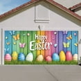 thumbnail image 1 of JHEHF Happy Easter Garage Door Decorations Cute Rabbit Easter Egg Door Cover Garage Door Banner Spring Party Background Outdoor Indoor Wall Decor 240*210cm, 1 of 9