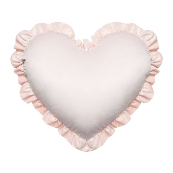 JHEHF Heart Shaped Pillow with Ruffle Edge Valentine'S Day Decorative Throw Pillow for Sofa Bed Couch Bedroom Gift for Valentine'S Day Wedding Home Decor