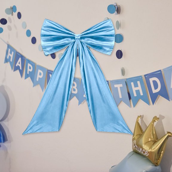 JHEHF Large Bow Tie Large Ribbon Oversized Hanging Wall Decoration 26 X 41 Inch Ribbon Birthday Wedding Party Wall Decor for Room Door Tree Topper