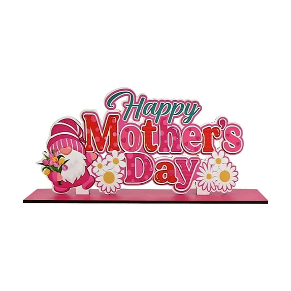 JHEHF Mother'S Day Table Decor Happy Mother'S Day Table Centerpiece Wooden Sign Rustic Farmhouse Wooden Decoration for Home Party Supplies Gifts for Mom