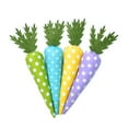 thumbnail image 1 of JHEHF Pack Of 4 Easter Carrots Decor Colorful Handmade Filled Easter Carrots Easter Basket Stuffers Vase Filler Tiered Tray DIY Decor Farmhouse Party Supply, 1 of 6