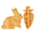 thumbnail image 1 of JHEHF Rabbit & Carrot Shaped Wooden Serving Board Easter Cutting Board Kitchen Charcuterie Boards Serving Platter Chopping Cutting Board Easter Holiday Party Supplies 2PCS, 1 of 6