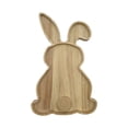 thumbnail image 1 of JHEHF Rabbit Shaped Charcuterie Board Easter Wooden Serving Tray Farmhouse Kitchen Holiday Plate Dish for Easter Spring Party Supplies Decorations, 1 of 8