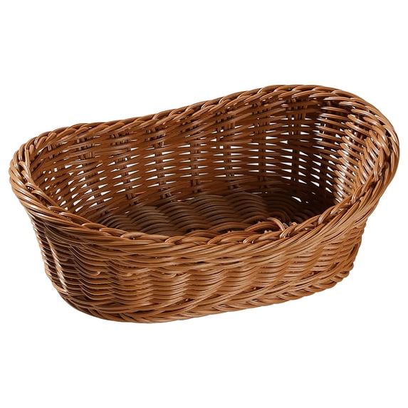 JHEHF Rattan Tray Serving Trays Household Plate Storage for Coffee Table Rattan Basket Tabletop Decor for Kitchen Living Room and Bathroom Decor