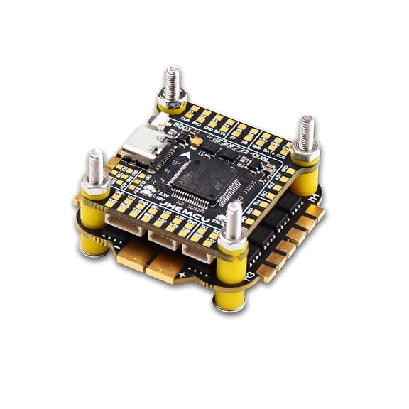 JHEMCU GF30F722-DUAL F7 Flight Controller Stack with RuiBet 60A 4-in-1 ESC High-Performance FC/ESC Combo for FPV Racing & Freestyle Drones, OSD, Barometer, HD O3 Compatible