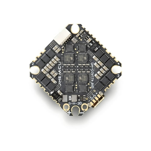 JHEMCU GHF411AIO-HD 40A AIO Flight Controller with 4-in-1 ESC F4 STM32F411, BLHeli-S, OSD, Blackbox, Barometer & Plug-and-Play HD O3 Support for FPV Racing Drones