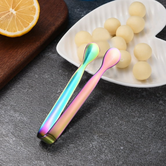 JHGoosa 3 PCS 4.33 IN Thickened No Burr Stainless Steel Sugar Cube Clip Small Ice Clip Ice Bucket Clip Ice Pliers Kitchen Supplies