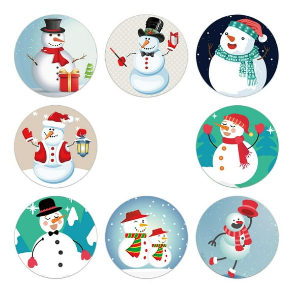 JHGoosa 500pcs Stickers/Roll Stickers Christmas Stickers Christmas Holiday Decoration Gift Self Adhesive Stickers