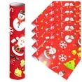 thumbnail image 1 of JHGoosa 5PCs ( 75cmX50cm)Single-sided Christmas Wrapping Paper, Classic Santa Claus And Patterns, 1 of 2