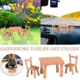 thumbnail image 1 of JHGoosa And Set Miniature Garden And Synthetic Chairs Of Made Resin Decoration Doll 3-Piece Accessories Tables Miniature Decoration & Hangs, 1 of 9