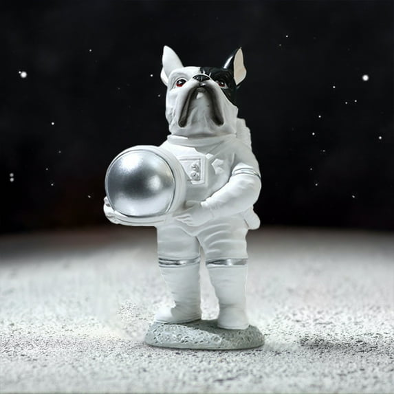 JHGoosa Astronaut Figurine Decor Polyresin Astronaut Statue Space Dog For Ornament Space Themed