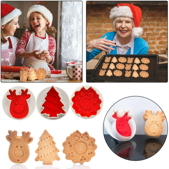 JHGoosa Baking Press Fondant Tools Household Tool Type Set Christmas Tools Diy Cake Mould Kitchen Supplies