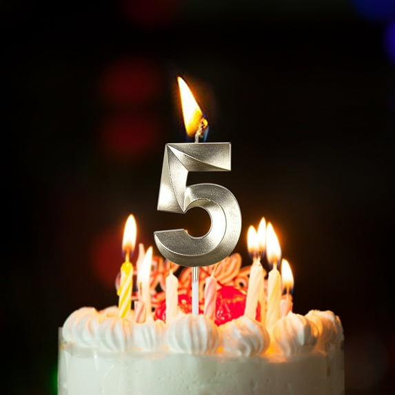 JHGoosa Birthday Candles Extended Big Number Candle Multicolor 3D Design Cake Topper Decoration For Any Celebration