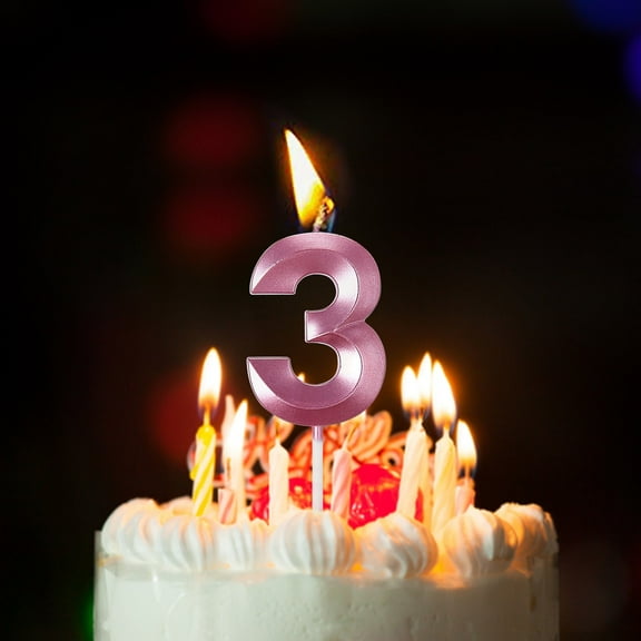 JHGoosa Birthday Candles Extended Big Number Candle Multicolor 3D Design Cake Topper Decoration For Any Celebration