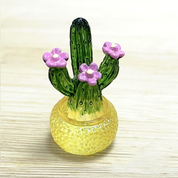 JHGoosa Cactus Car Center Console Decoration Transparent Resin Crafts Computer Home Decoration
