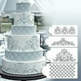 thumbnail image 1 of JHGoosa Cake Wedding Cake Flower Spray Cake Flower Hollow Lace Cake 4 Piece Kitchen Supplies, 1 of 9