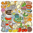 thumbnail image 1 of JHGoosa Cartoon Food Dessert Sticker Luggage Guitar Notebook DIY Sticker Decoration, 1 of 7