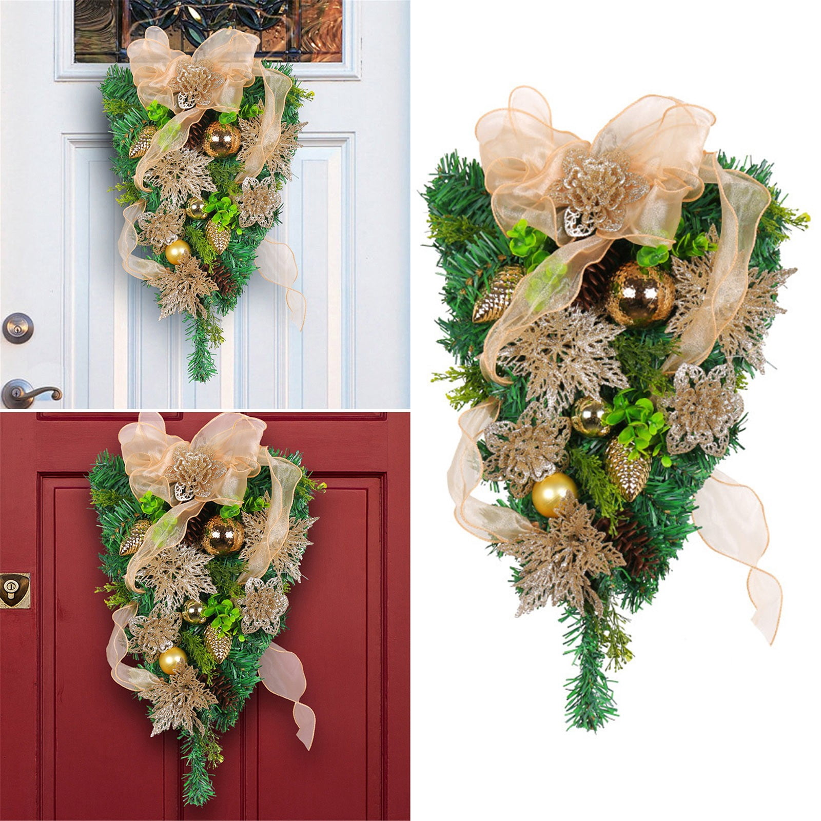 JHGoosa Christmas Inverted Tree Upside Down Artificial Christmas Trees ...