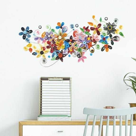 JHGoosa Colorful Flowers Playing Bedroom Living Room Porch Home Wall Decoration Wall Sticker