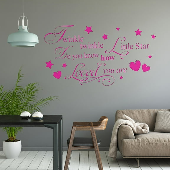 JHGoosa English Letter Butterfly Wall Stickers Living Room Bedroom Decoration Stickers(Clearance)