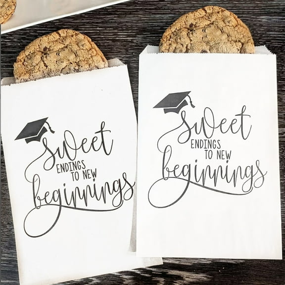 JHGoosa Graduation Gift Bags Candy Bags Paper Cookie Bags Class Of 2023 Graduation Bags Paper Brown Bags Small Flat Envelope