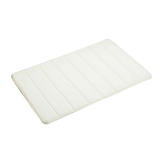 JHGoosa Memory Foam Bath Mat Bathroom Rugs Toilet Soft Non Slip Mat Bathroom Bedroom Floor Shower Rug Decor Comfortable Water Absorbent Machine Washable Easier To Dry Floor Rug Mats "white"