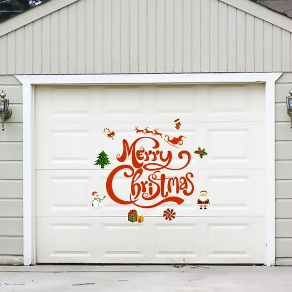JHGoosa Merry Christmas Magnetic Garage Door Sticker Holiday Decorative Car Fridge Sticker(Clearance)