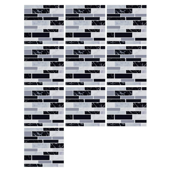 JHGoosa Mosaics Creative 3D Tile Stickers Simulation Decoration DIY Floor Plane Wall Stickers Bright Film "B"
