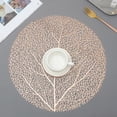thumbnail image 1 of JHGoosa Simple Moriya Wind Cushion Cushion Case Vented Circular Table Cushion PVC Gold Hot Pad Modern Home Decoration Cushion Kitchen Supplies, 1 of 4