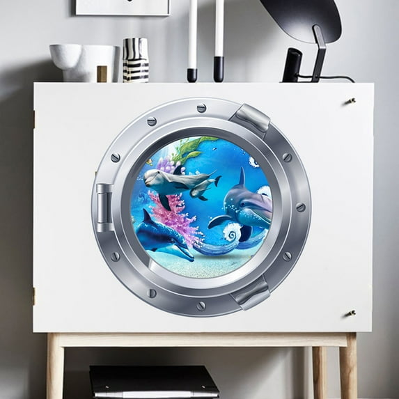 JHGoosa Underwater World Wall Sticker Home Sticker Decorative Art Wall Sticker Undersea Bathroom Bedroom Decoration