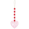 thumbnail image 1 of JHGoosa Valentine's Day Wood Beads String Decorative Pendant Set Valentine's Day Wood Products Decorative Ornaments Festive Decorations, 1 of 5