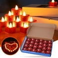 thumbnail image 1 of JHGoosa Wedding Night Table Love LED Red Flameless Day Valentine's Candle Heart 24PC Anniversary Decor For Glitter Tealight Decoration Candle Home Decor, 1 of 9