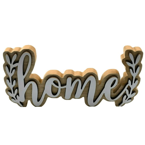 JHGoosa Wooden Love Sign Rustic Wall Decor Freestanding Word Arts For Home Bedroom Living Room Decor White Tabletop Decoration(Clearance)