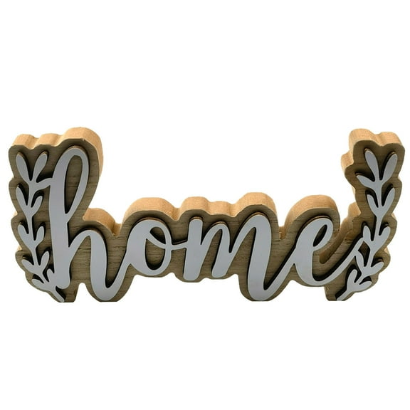 JHGoosa Wooden Love Sign Rustic Wall Decor Freestanding Word Arts For Home Bedroom Living Room Decor White Tabletop Decoration(Clearance)