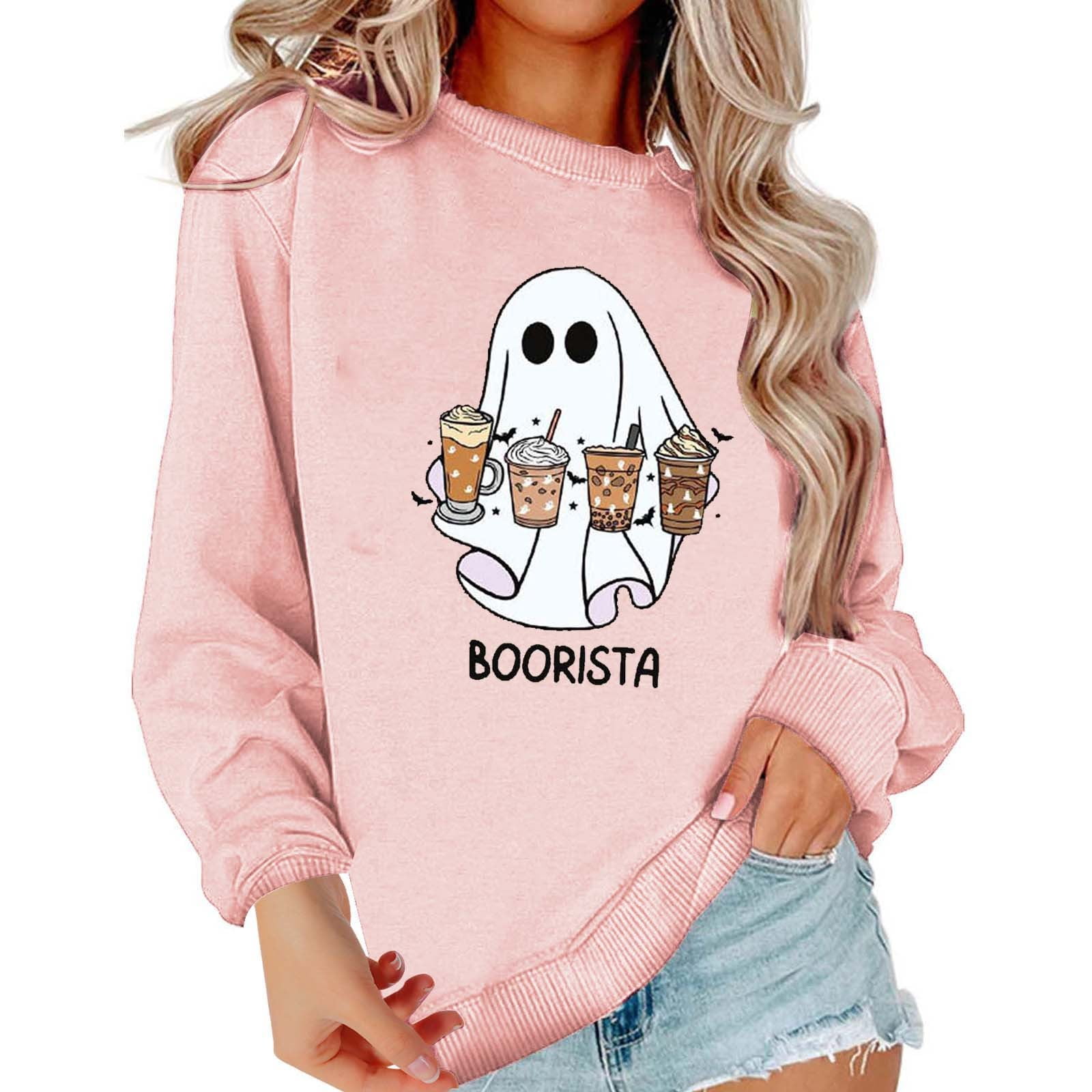 JHGoosr Junior Tops Summer plus Size Bra Halloween Women Sweatshirt