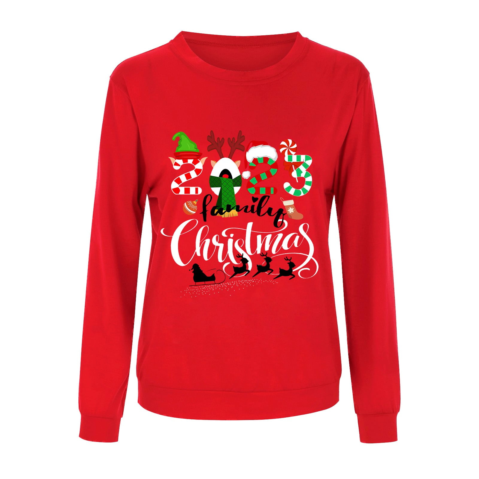 JHGoosr Women's Christmas T Shirts Thick Crewneck Ultra Soft Deer