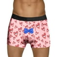 thumbnail image 1 of JHHLSF Mens Valentines Day Printed Underwear Style Red Bubble Special Love Rose Shorts Mid Waist Pink,2XL, 1 of 5