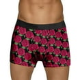 thumbnail image 1 of JHHLSF Mens Valentines Day Printed Underwear Style Red Bubble Special Love Rose Shorts Mid Waist Red,2XL, 1 of 5
