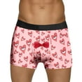 thumbnail image 1 of JHHLSF Mens Valentines Day Printed Underwear Style Red Bubble Special Love Rose Shorts Mid Waist Red,L, 1 of 5
