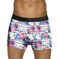 thumbnail image 1 of JHHLSF Mens Valentines Day Printed Underwear Style Red Bubble Special Love Rose Shorts Mid Waist White,M, 1 of 5