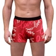 thumbnail image 1 of JHHLSF Mens Valentines Day Printed Underwear Style Red Special Heart Rose Shorts Mid Waist Pink,XL, 1 of 4