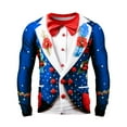 thumbnail image 1 of JHHLSF Themed Graphic T Shirt For Novelty Holiday Print Tee Soft Casual Shirt Long Sleeve Top Comfortable Fit Festive Apparel Idea For Seasonal Celebration And Party Wear Blue,5XL, 1 of 3